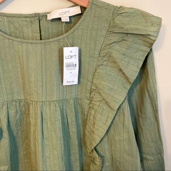 Loft | Ruffle Cropped Blouse - Picture 6 of 6